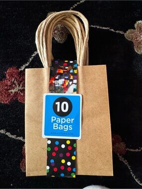10 Kraft Paper Bags for Gifts/Party Favors